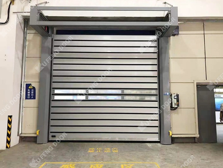 Automated industrial speed door access controls and multi-tier infrared safety protection system