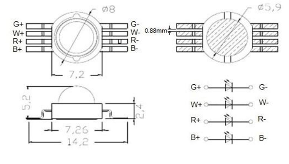 RGBW High power LED