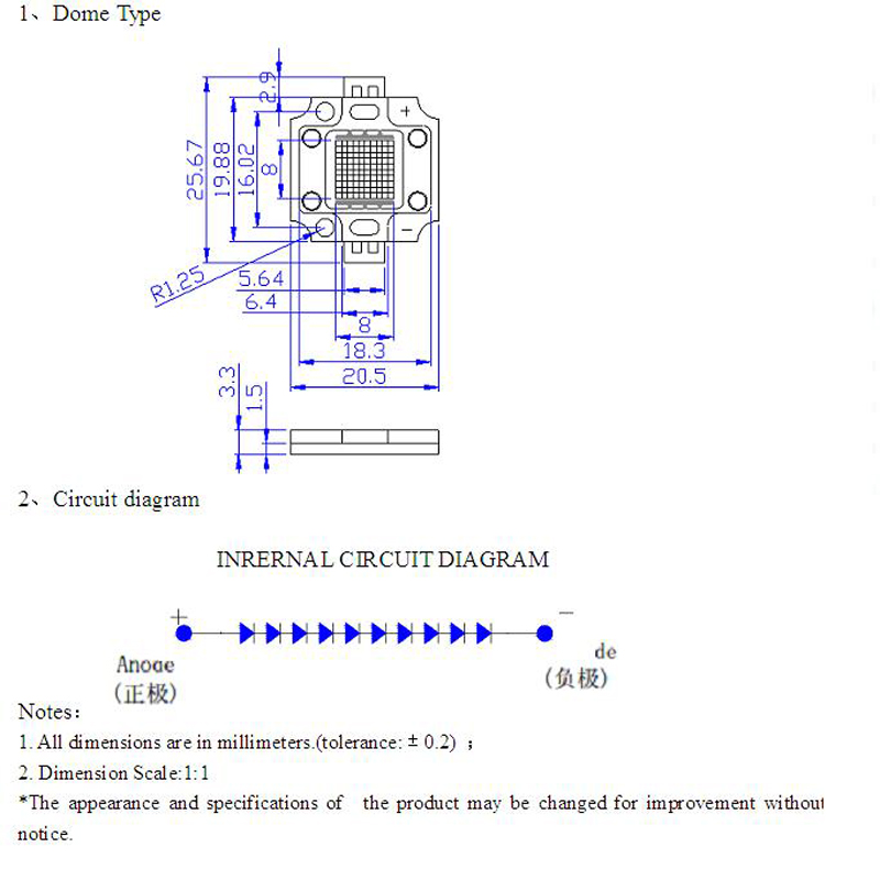 10W high power led
