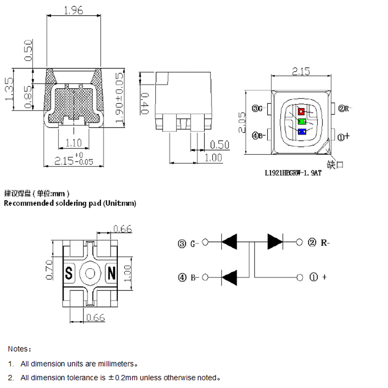 SMD RGB LED 1921