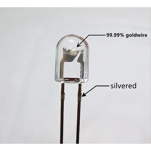 5mm 546 oval LED short leg without stoppers in white red orange green