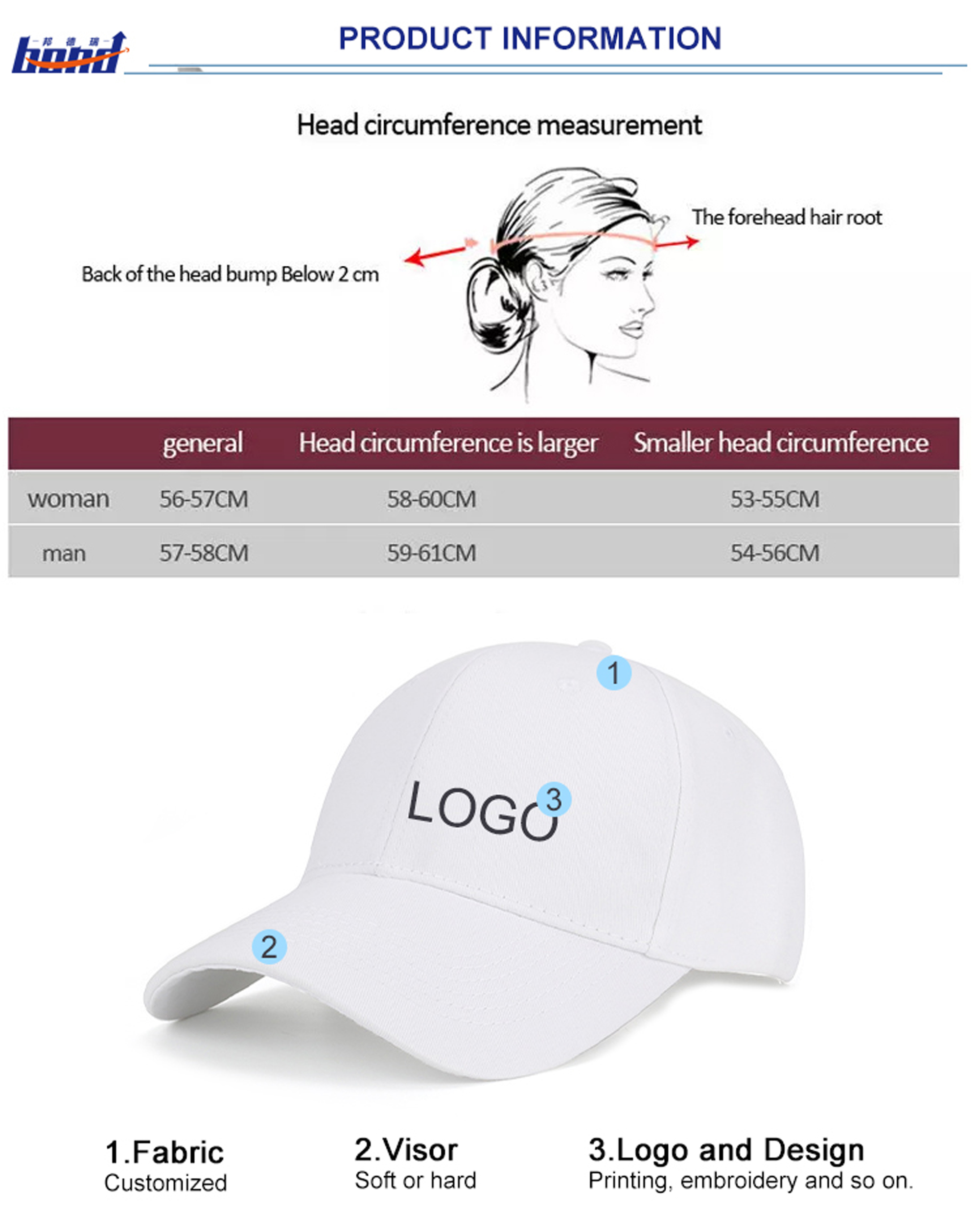 Baseball Cap With Embroidery Logo