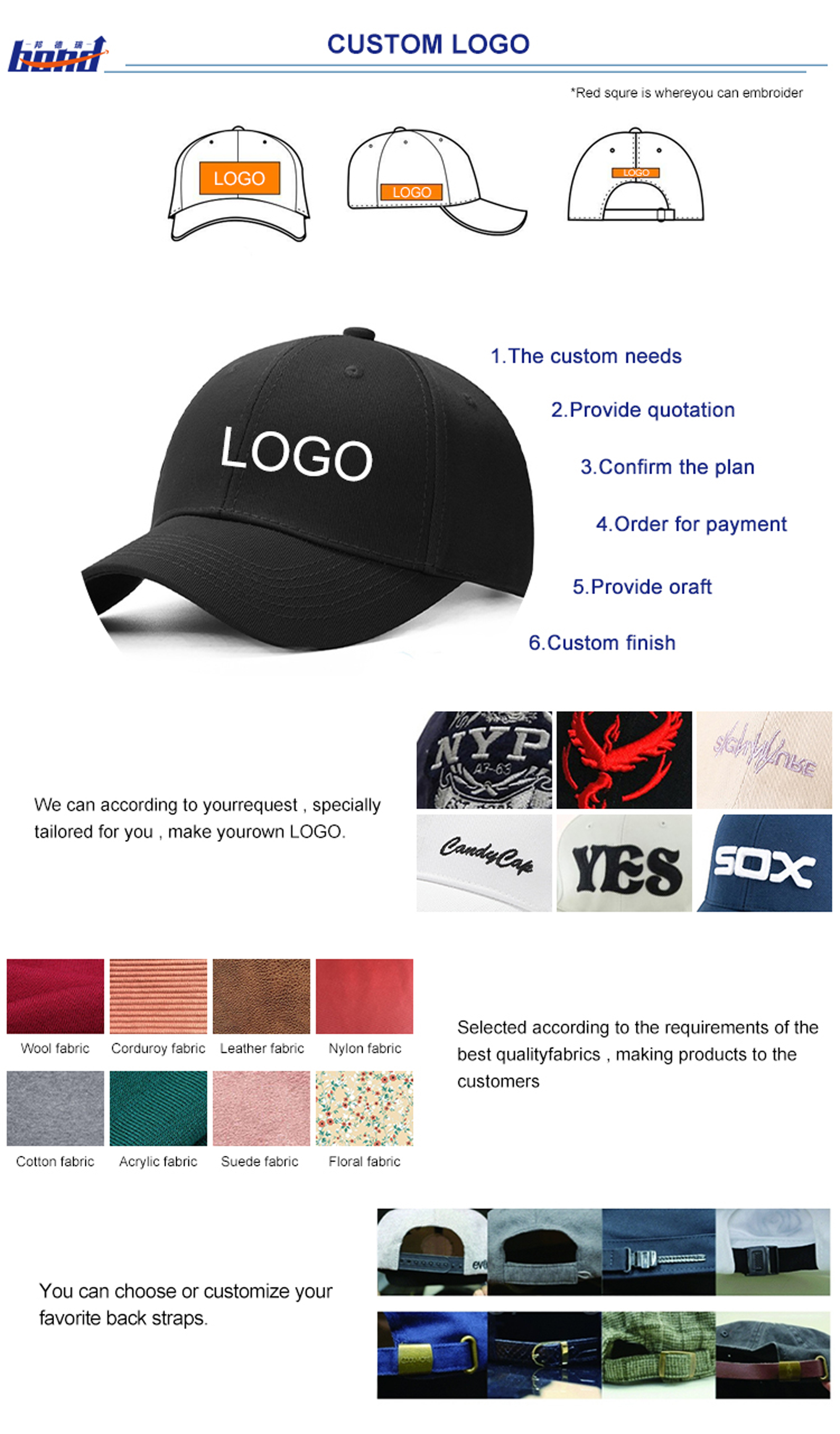 Baseball Cap With Embroidery Logo