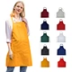 Polyester cotton adjustable ten colors stock bib kitchen apron with 3 pockets