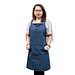 Cotton striped denim apron
