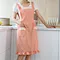 KEFEI 100% Cotton Lace Apron custom For Plaid Home Kitchen Gardening Barista Cooking Lolita Apron