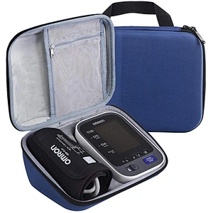 Custom Small MOQ RTS Dark Blue Carrying Case for Omron 10 Series Wireless Upper Arm Blood Pressure Monitor
