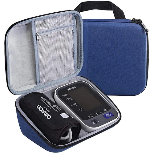 Custom Small MOQ RTS Dark Blue Carrying Case for Omron 10 Series Wireless Upper Arm Blood Pressure Monitor
