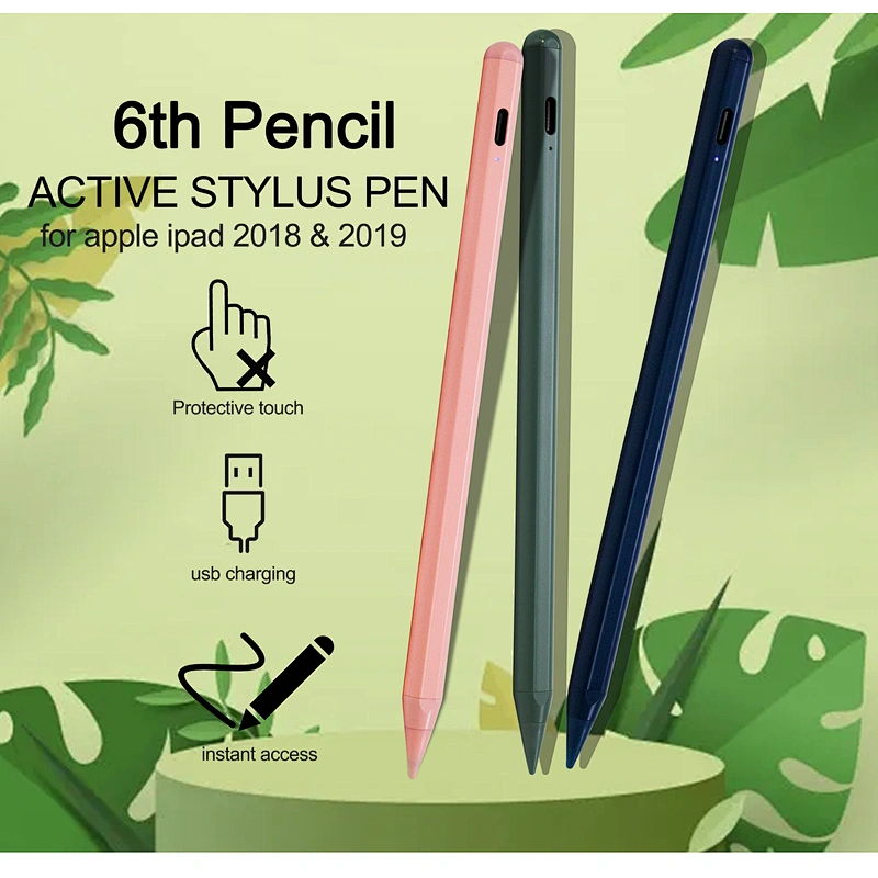 Stylus with Magnetic design, active rechargeable pen with palm rejection for 2018 and above Apple iPad