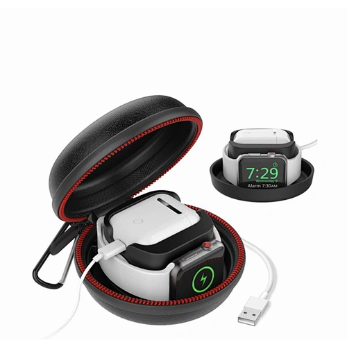 custom portable travel carry eva Watch Charger Stand for Samsung Galaxy Watch4 and Apple Watch