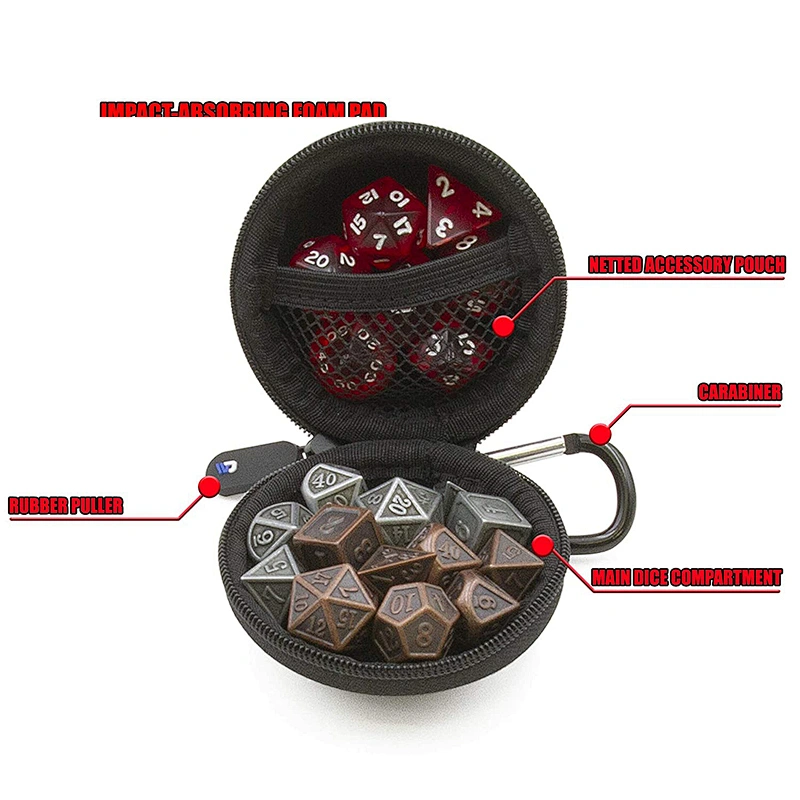 Protective Hard Shell Ultra-Compact Travel Dice Case