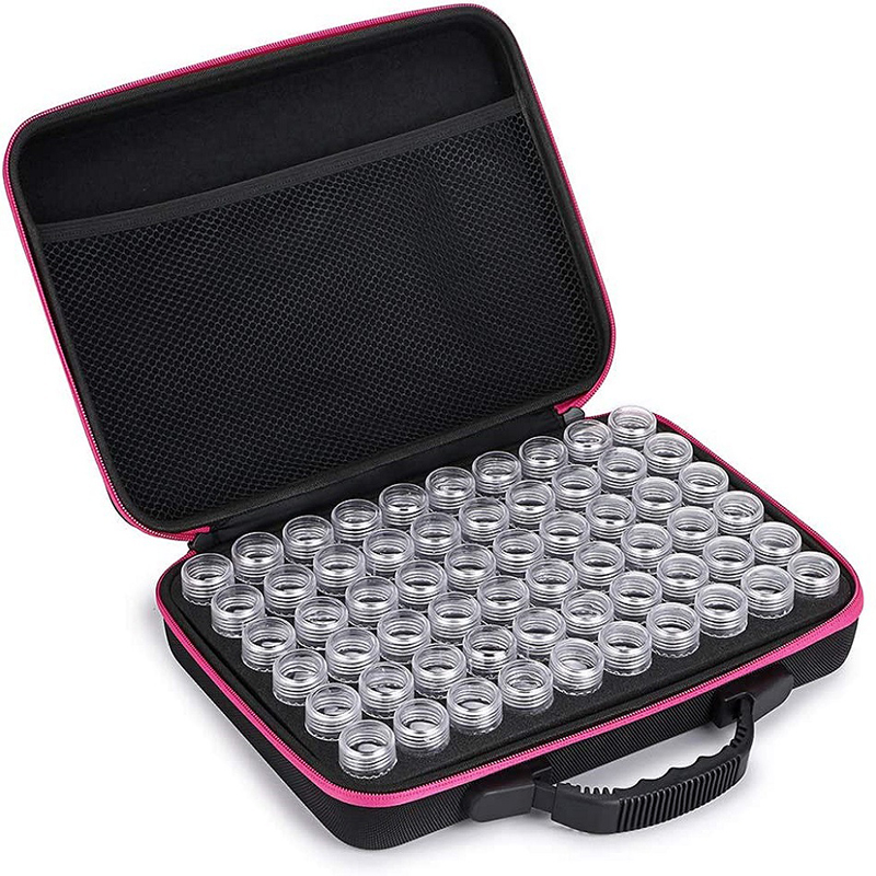 EVA Storage Box 60 Slot Diamond Painting Storage Case Tool Diamond Painting Bag Beads Organizer Accessories 60 Grids Shockproof