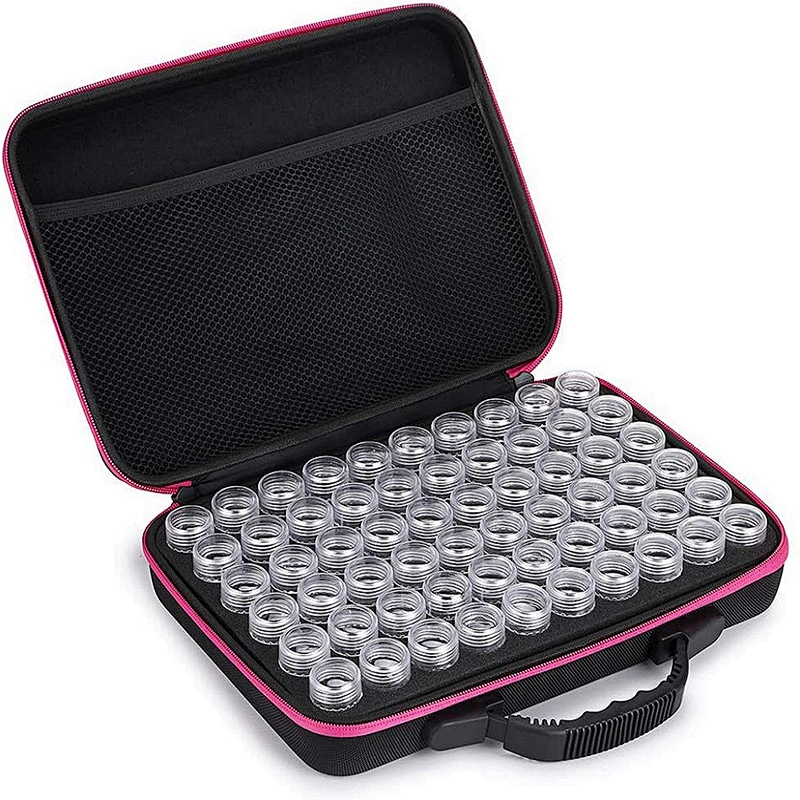 EVA Storage Box 60 Slot Diamond Painting Storage Case Tool Diamond Painting Bag Beads Organizer Accessories 60 Grids Shockproof