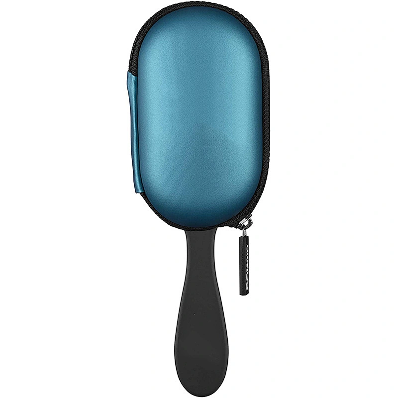 Custom Logo  Travel Portable Coloful Oval Hairbrush Case