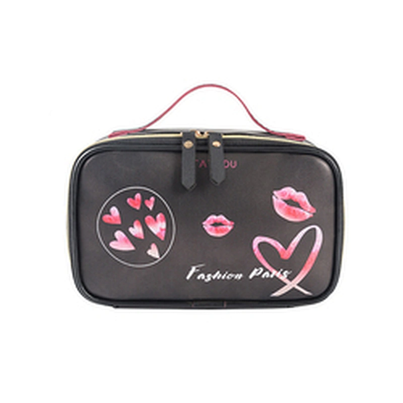 crushed velvet zipper cosmetic make up case bag for ladies velvet