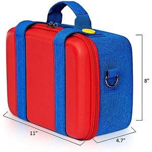 Nintendo Switch Eva Case Hard Shell Mario Case Red  Blue Carry Case