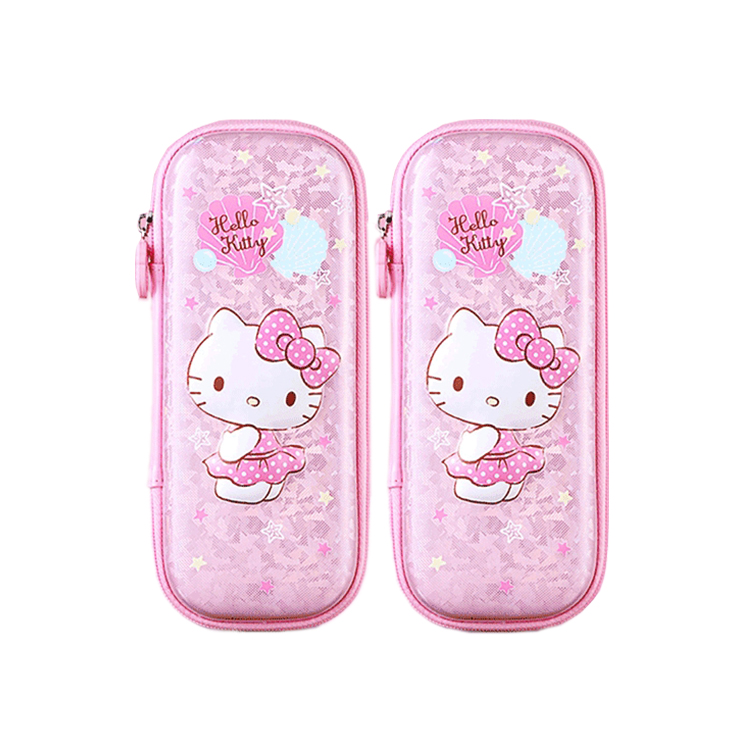 logo frosted cartoon fruit plain  hard capacity large korean tsuki pop-up pencil case with password