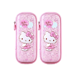 logo frosted cartoon fruit plain  hard capacity large korean tsuki pop-up pencil case with password