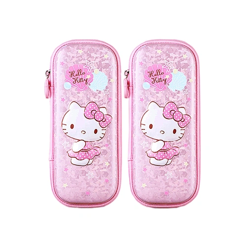 logo frosted cartoon fruit plain  hard capacity large korean tsuki pop-up pencil case with password