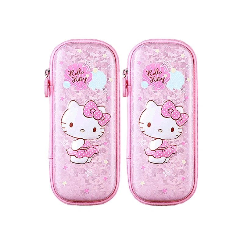 logo frosted cartoon fruit plain  hard capacity large korean tsuki pop-up pencil case with password