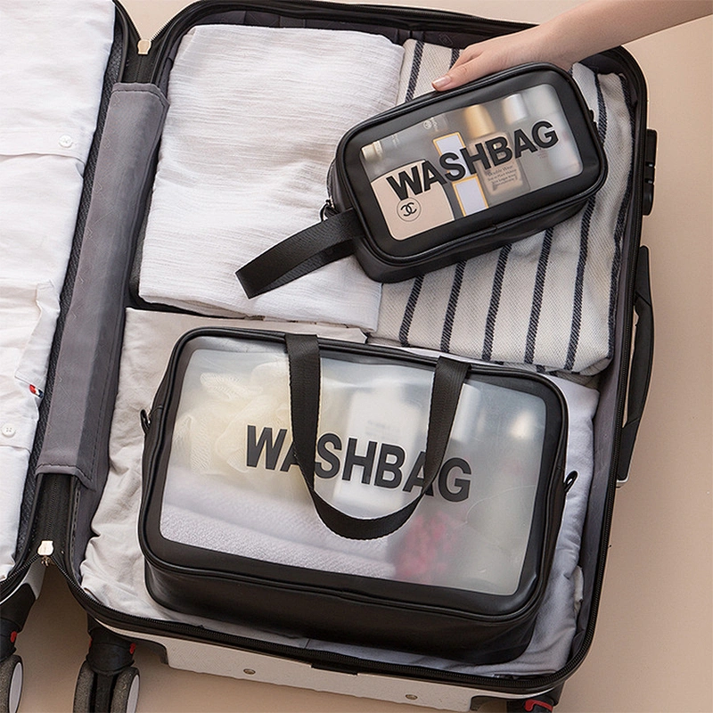 small neon pvc colorful clear cylinder cosmetic travel zip bag organizer