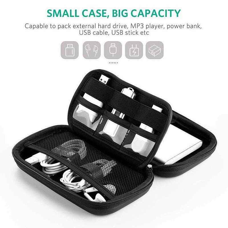 Shockproof 2.5 Inch Portable External Hard Drive Carrying Travel Case HDD SSD Storage Pouch Bag
