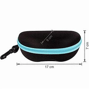 2022 in stock wholesale eva hard shell black zipper case for glasses