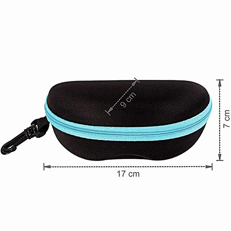 2022 in stock wholesale eva hard shell black zipper case for glasses
