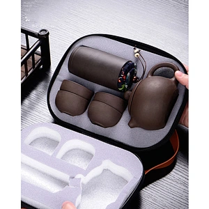 Factory Hard Protective Anti-shock EVA Tea Pot Carrying Case For Travel Use High Quality  Hard Set EVA Tea Cup Case