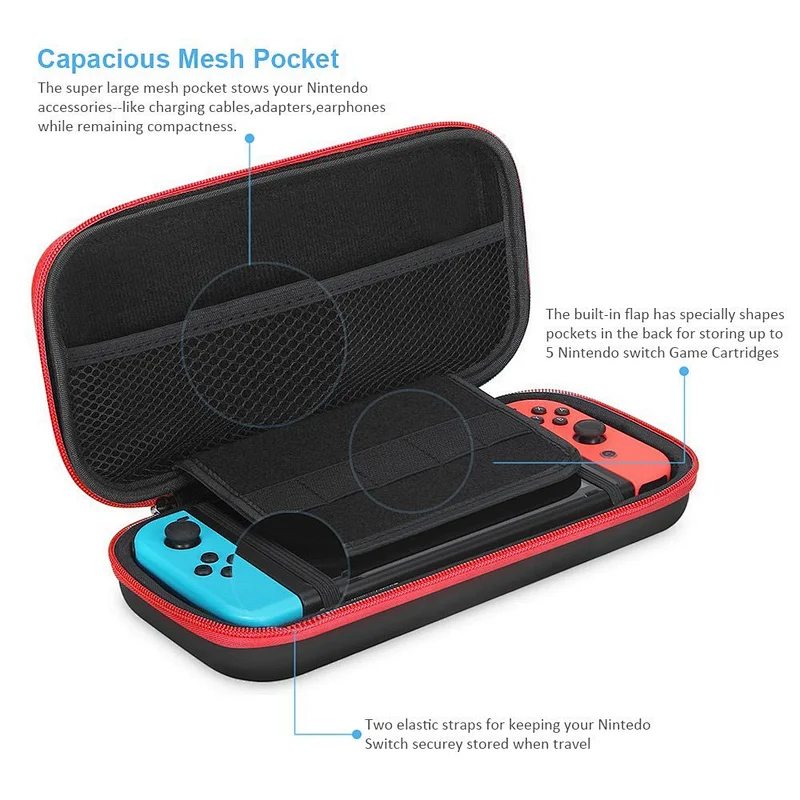 Factory Manufacture Waterproof PU EVA  customized logo top quality Game Accessories  Case for Nintendo Switch Game Controller