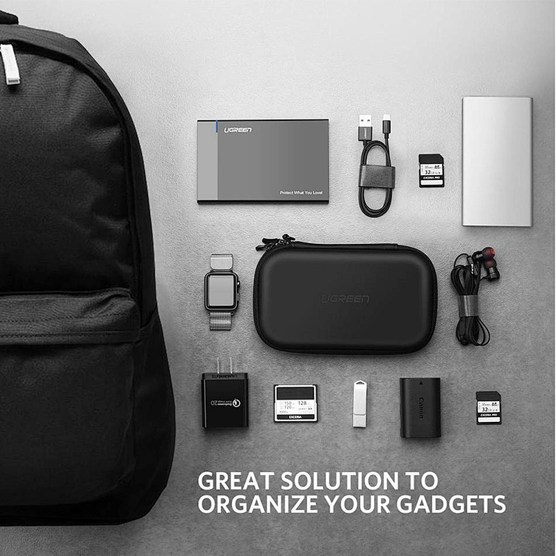 Shockproof 2.5 Inch Portable External Hard Drive Carrying Travel Case HDD SSD Storage Pouch Bag
