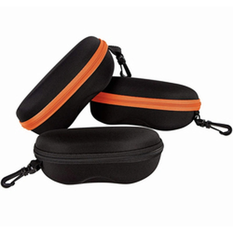 2022 in stock wholesale eva hard shell black zipper case for glasses