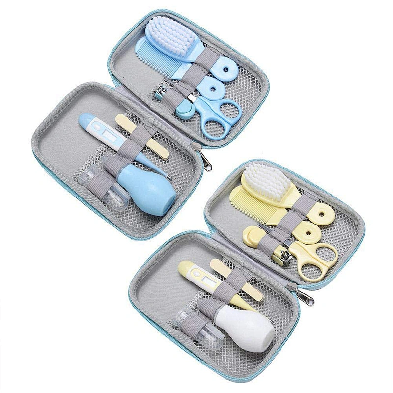Custom Small MOQ RTS Blue Baby Grooming Hair Brush Nail Clipper Eva Case for Baby Care