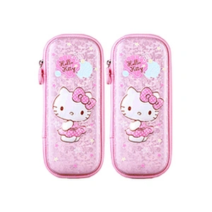 logo frosted cartoon fruit plain  hard capacity large korean tsuki pop-up pencil case with password