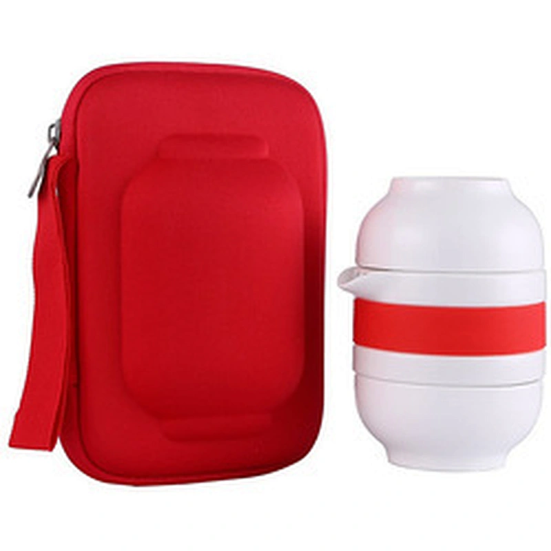 Custom EVA travel ceramic tea  set protect  Portable storage with  bag