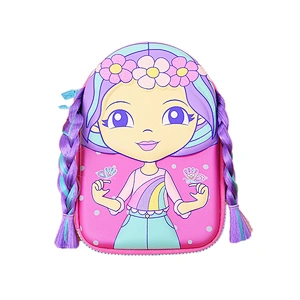 personalised kids kpop fancy double zip cute plain color plastic clear pvc 3d zipper camouflage pencil case for boy leather