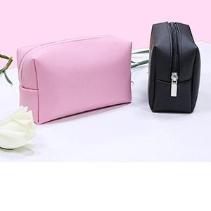 black waterproof frosted cosmetic black lipgloss bags zip