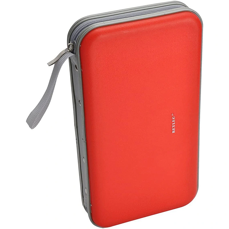 Storage Holder Organizer Wallet Red Wismart 72 Capacity Heavy Duty CD DVD Blu-ray Media Case