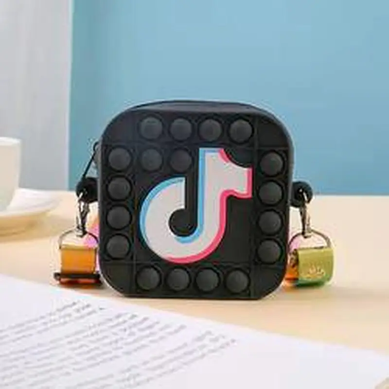 customize silicone Autism Stress Relief purse  cute kids cartoon fidget pop bubble unicorn coin purse