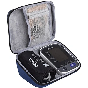 Custom Small MOQ RTS Dark Blue Carrying Case for Omron 10 Series Wireless Upper Arm Blood Pressure Monitor