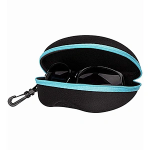 2022 in stock wholesale eva hard shell black zipper case for glasses