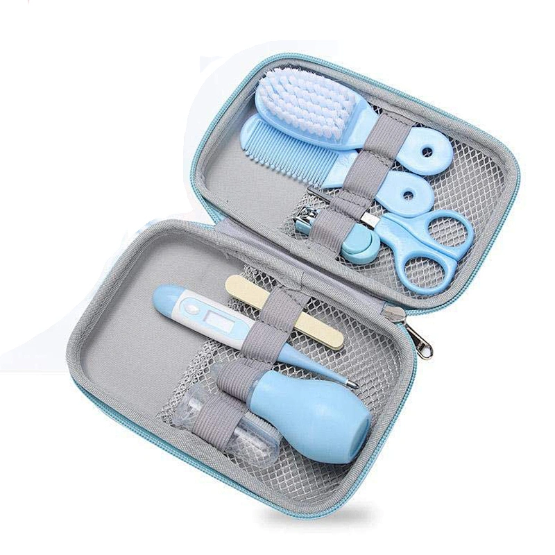 Custom Small MOQ RTS Blue Baby Grooming Hair Brush Nail Clipper Eva Case for Baby Care