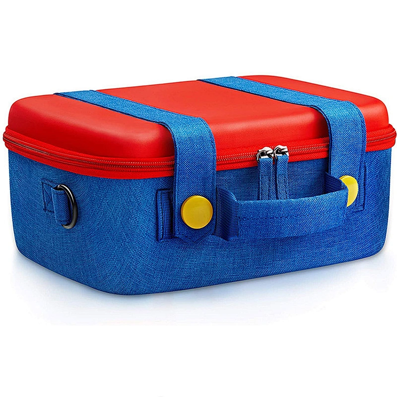 Nintendo Switch Eva Case Hard Shell Mario Case Red  Blue Carry Case