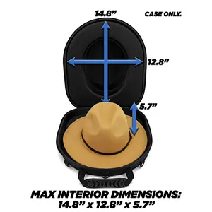 custom portable hard shell zipper eva hat carrying travel case storage for Fedora Panama hat and bowling hat