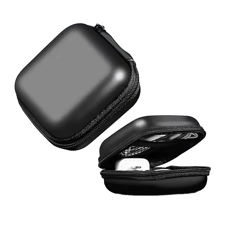 Factory Shockproof Storage Pouch PU Leather Large Customized Earphone Bag