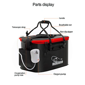 customized eva bucket multi-function foldable live fishing bucket