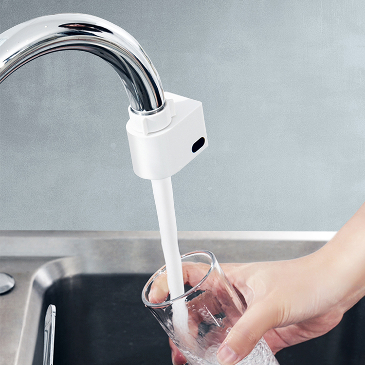 high-tech led hot water intelligent infrared sanitary ware automatic induction kitchen automatic sensor faucet