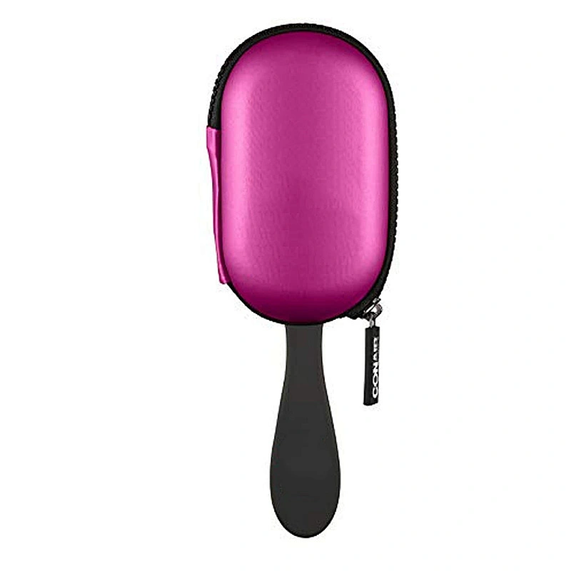 Custom Logo  Travel Portable Coloful Oval Hairbrush Case