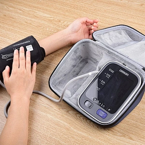 Custom Small MOQ RTS Dark Blue Carrying Case for Omron 10 Series Wireless Upper Arm Blood Pressure Monitor