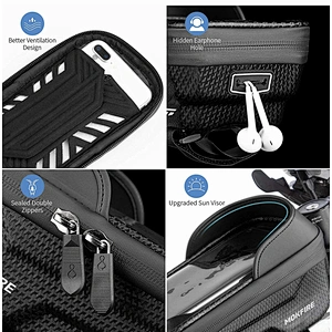 eva hard waterproof bike phone bag bike front frame bag top tube bike phone case for iphone 11 12 pro max